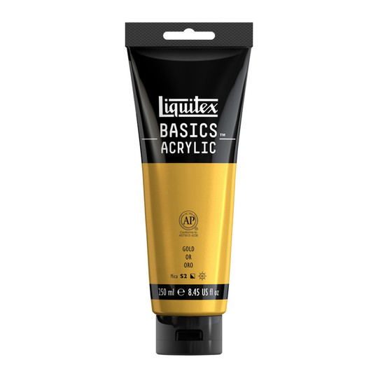 Gold Acrylic Paint, 250 mL Tube