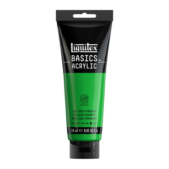 Light Green Permanent Acrylic Paint Tube, 250 mL
