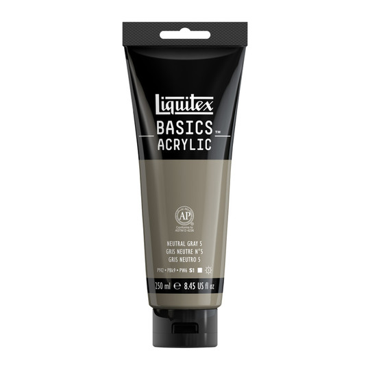 Neutral Gray Value 5 Acrylic Paint, 250 mL Tube