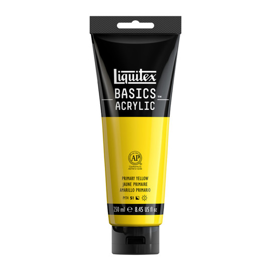 Acrylic Paint - Primary Yellow, 250 mL Tube