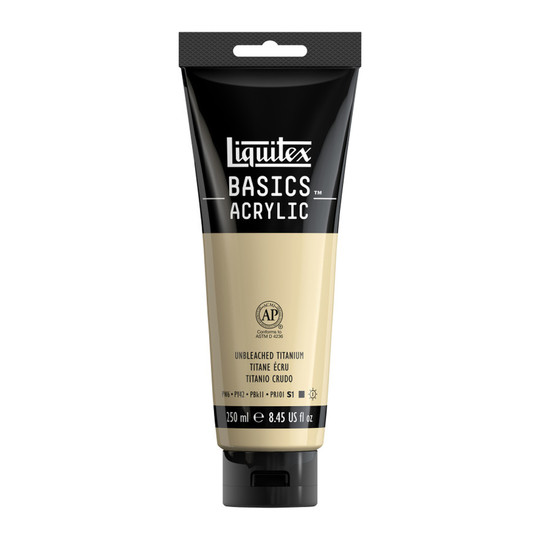 Acrylic Paint, 250 mL Tube, Unbleached Titanium