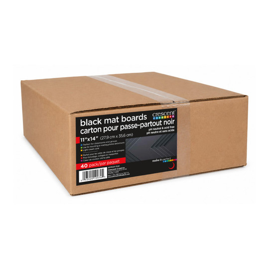 Black Matboard, 11 x 14 in, Pack of 40
