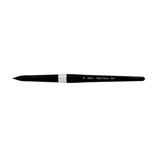 Round Watercolor Brush, Size 18, Black Finish