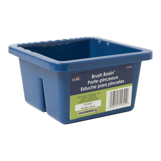 Blue Plastic Brush Basin
