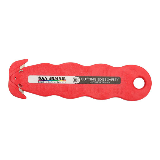 Red recessed-blade box cutter