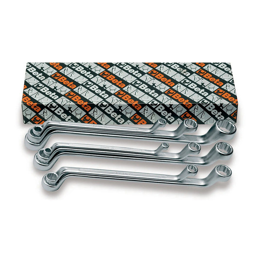 8-piece deep-offset metric box-end wrench set with 12-point ends