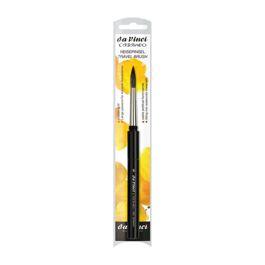 Extra Soft Synthetic Watercolor Travel Pocket Brush, Round, Size 8