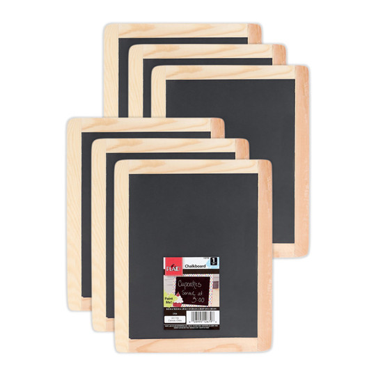 Double-Sided Framed Chalkboards, 8.5 x 10.25 in., Pack of 6
