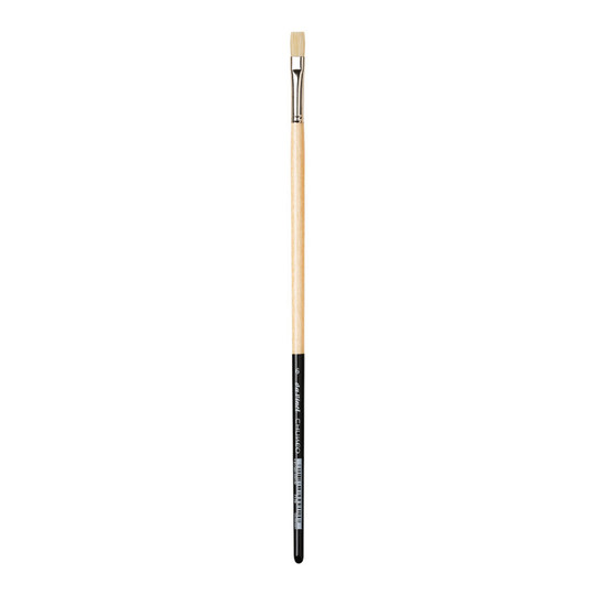 Synthetic Hog Bristle Flat Brush for Oil & Acrylic, Size 6