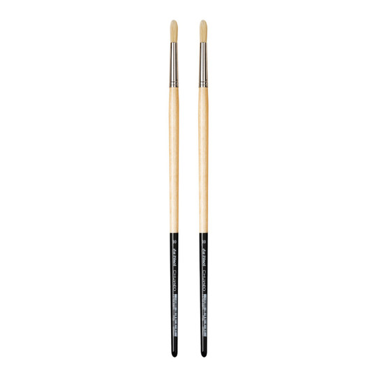 Synthetic Hog Bristle Round Oil Brushes, Size 10, 2-Pack