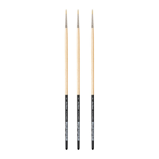 Synthetic Hog Bristle Round Oil Brushes, Size 2, 3-Pack
