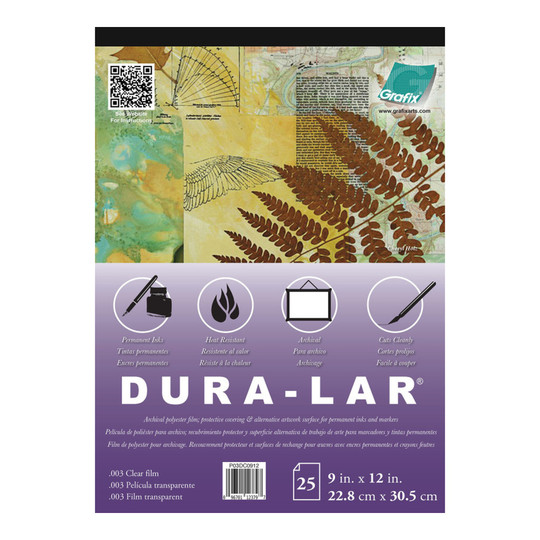 Clear Polyester Film Pad, 9 x 12 in., 25 Sheets