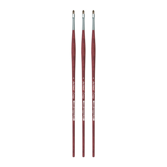 Student Synthetic Filbert Brush Set, Size 4, 3-Pack