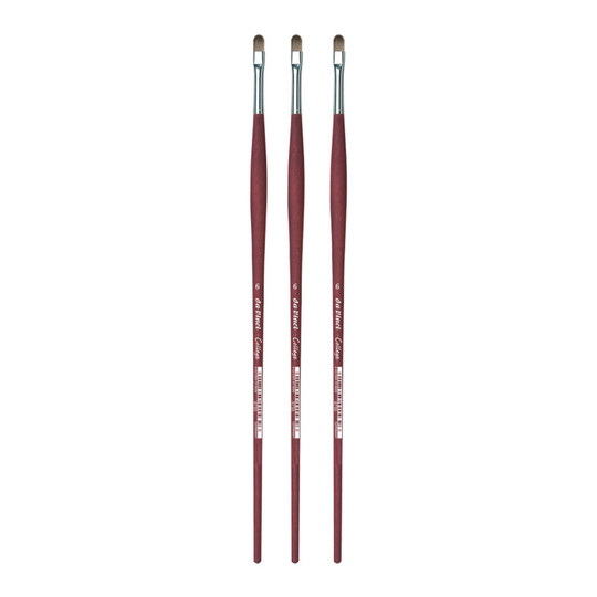 Synthetic Filbert Paint Brush, Size 6, 3-Pack