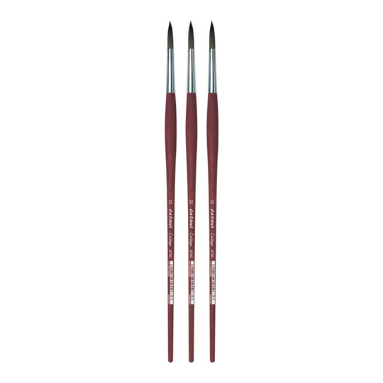 Student Synthetic Round Paint Brushes, Size 12, Pack of 3