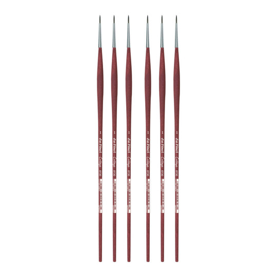 Student Synthetic Round Paint Brushes for Acrylic & Oil, Size 1, Pack of 6