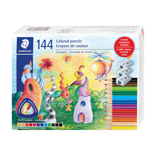 Assorted Colored Pencil Class Pack, 144 Pencils