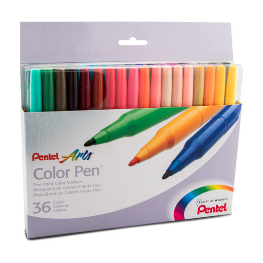 36-Color Fine Point Fiber-Tip Pen Set
