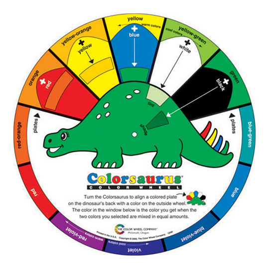 Dinosaur-Shaped Children's Color Wheel