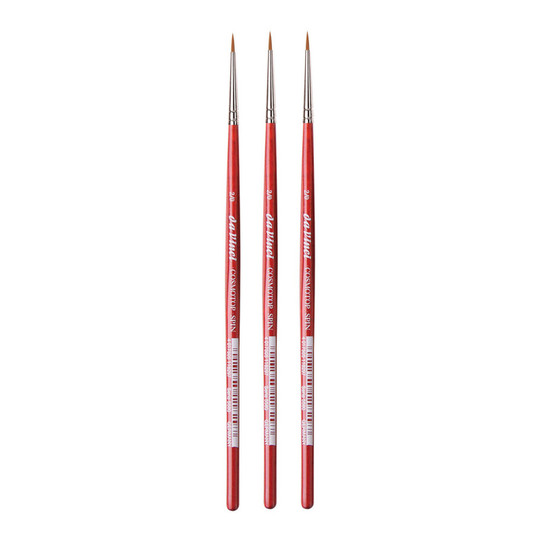 Round Synthetic Watercolor Brush, Size 2, 3-Pack
