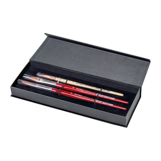 Synthetic Watercolor Brush Set, 3 Brushes