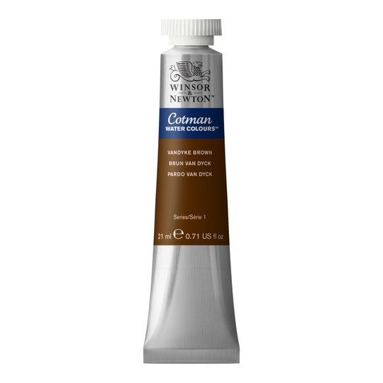 Watercolor Paint Tube, Vandyke Brown, 21 mL