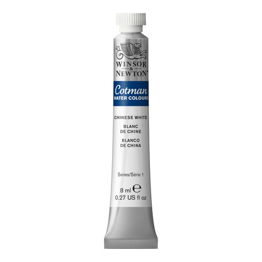 Chinese White Watercolor Paint Tube, 8 mL