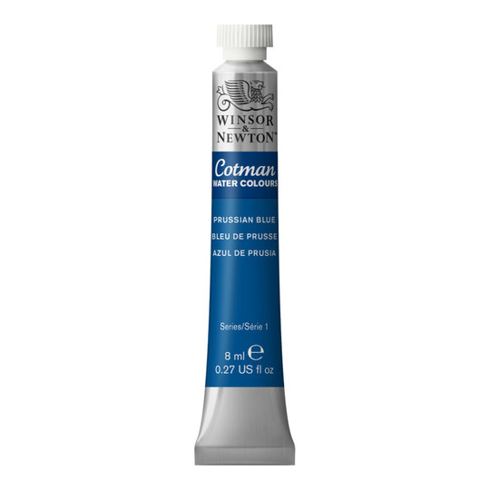 Prussian Blue Watercolor Paint Tube, 8 mL