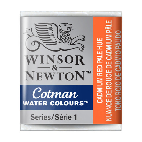 Cotman Watercolor Half Pan, Cadmium Red Pale Hue