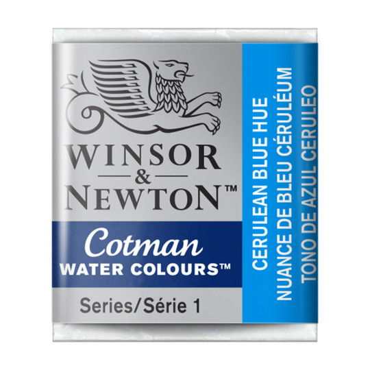 Cerulean Blue Hue Watercolor Half Pan