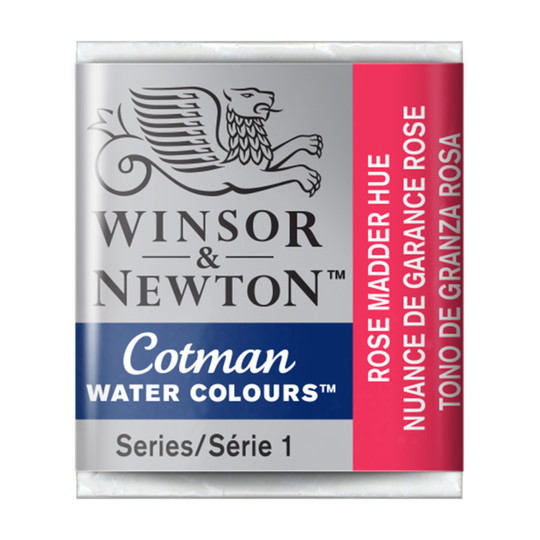 Rose Madder Hue Watercolor Paint Half Pan