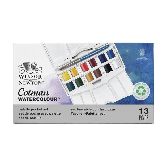 Pocket Watercolor Palette Set, 12 Colors