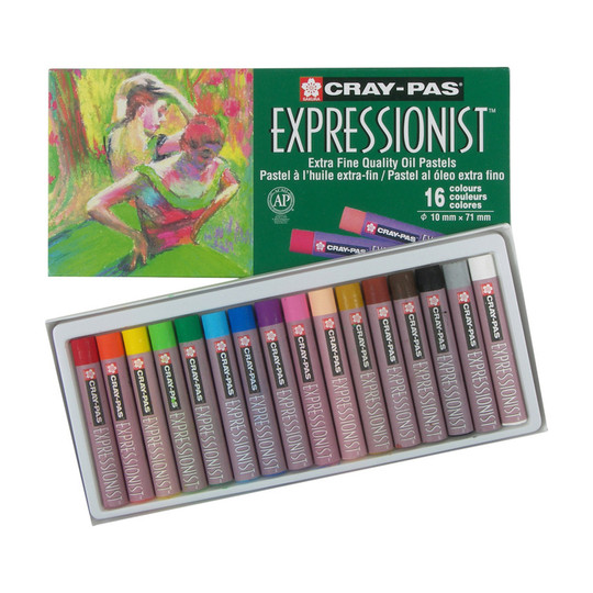 Expressionist Assorted Oil Pastels, 16-Piece Set