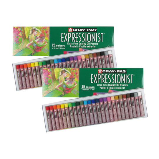 Expressionist Oil Pastels, Assorted Colors, 25 per Set, 2 Sets