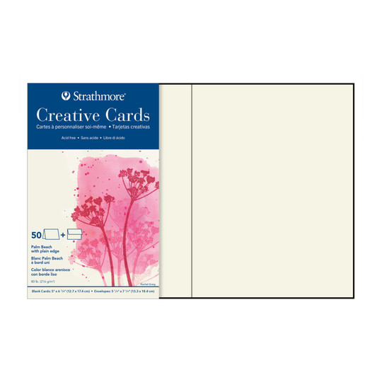 Palm Beach Full-Size Creative Cards & Envelopes, 5 x 6.875 in., 50-Pack
