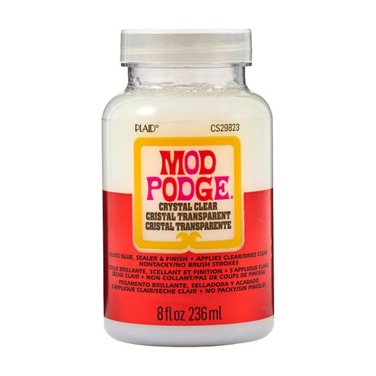 Crystal Clear Decoupage Glue, Sealer and Gloss Finish, 8 fl oz