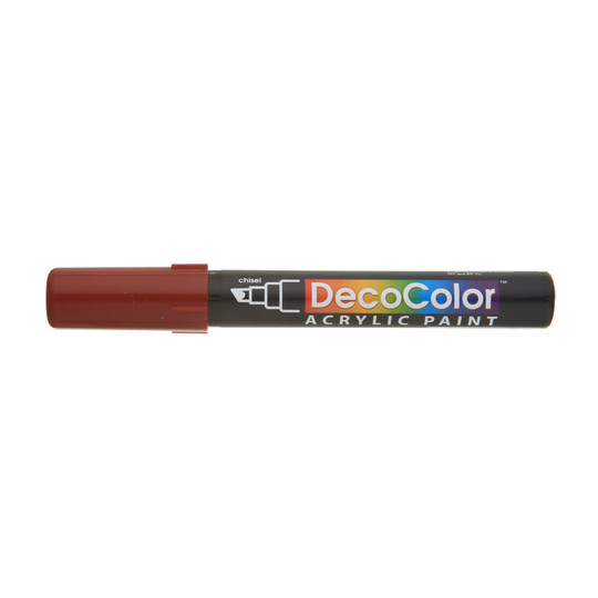 Acrylic Paint Marker with Chisel Tip, English Red