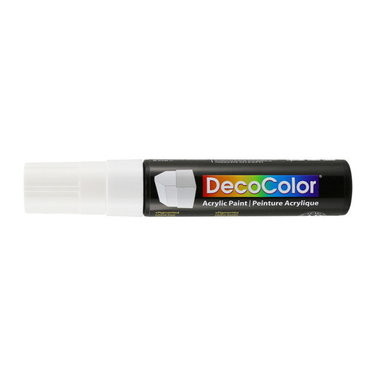 White Acrylic Paint Marker with 15 mm Wedge Tip