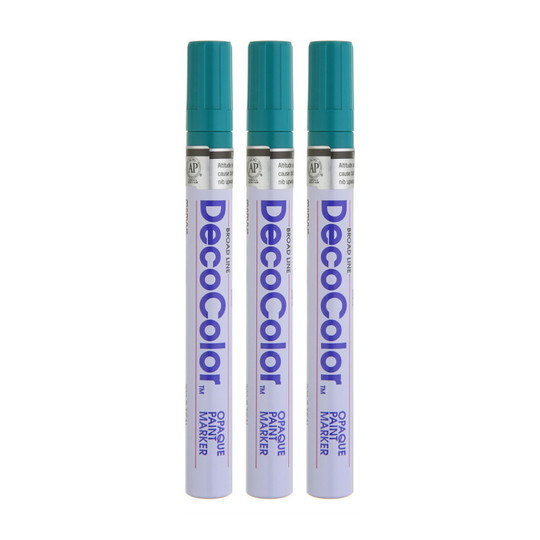 Broad Tip Teal Oil Paint Markers, Set of 3