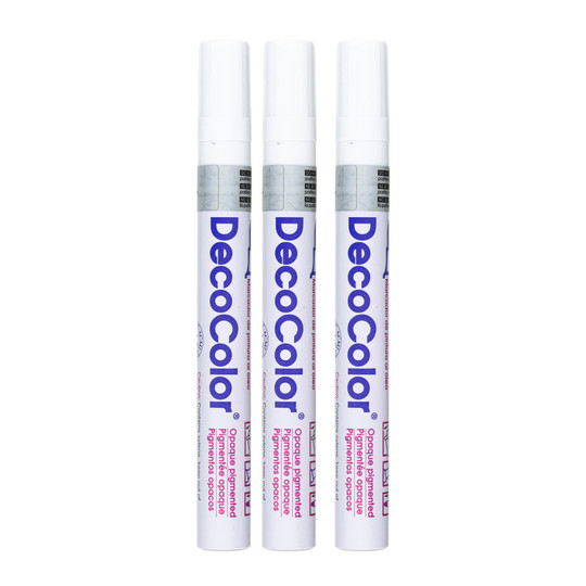 White Broad-Tip Oil Paint Marker Set, 3 Pack
