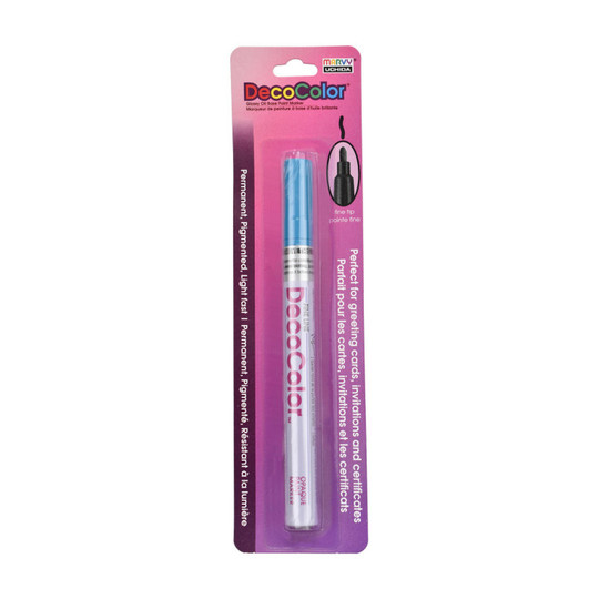 Fine Tip Light Blue Permanent Paint Marker
