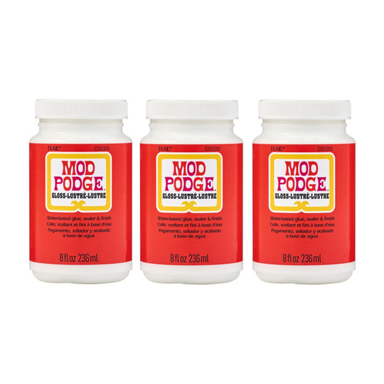 Gloss Decoupage Glue, 8 oz. Bottles, Pack of 3