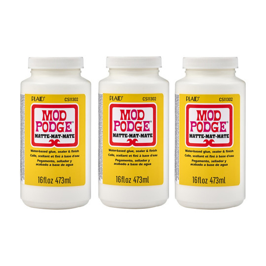 Matte Decoupage Glue, 16 oz Bottles, Pack of 3