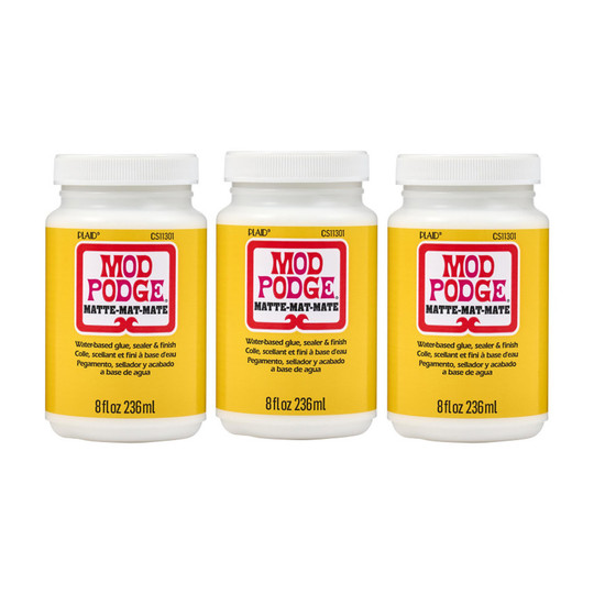 Matte Decoupage Glue, 8 oz. Bottles, Pack of 3