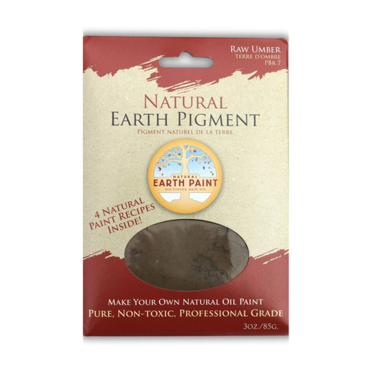 Raw Umber Earth and Mineral Pigment Powder, 3 oz
