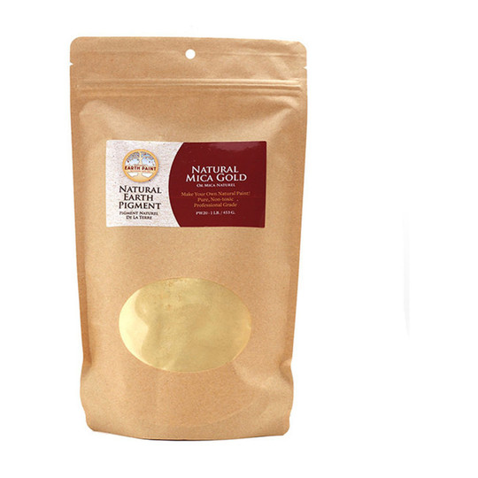 Natural Gold Mica Earth Pigment, 1 lb