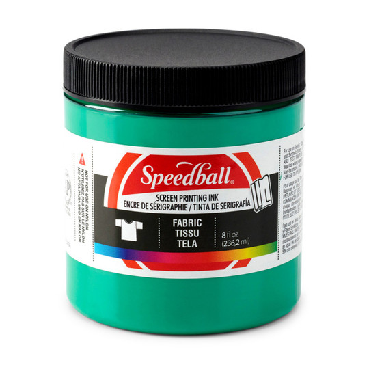 Green Water-Based Fabric Screen Printing Ink, 8 oz