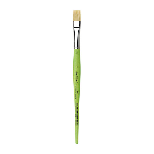 Size 12 Flat Synthetic Student Paint Brush for Acrylic and Oil