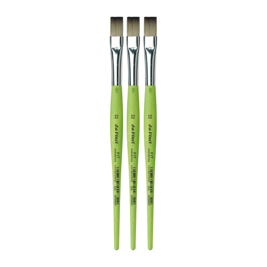 Synthetic Student Flat Paint Brushes, Size 12, 3-Pack