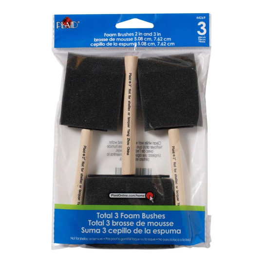 3-Piece Foam Brush Set with 2 in. and 3 in. Applicators